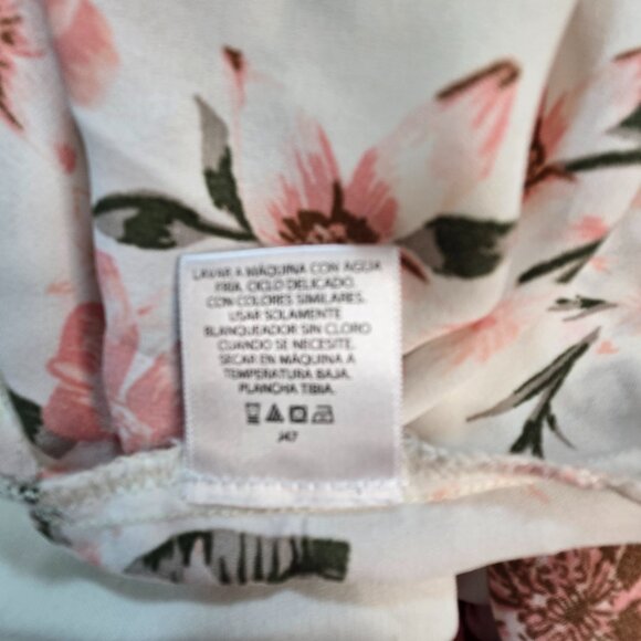 Time and Tru Floral Wrap Midi Dress Tie Waist Short Sleeve Size M - Picture 16 of 16